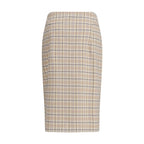 Prada Multicolor Cotton Midi Skirt Prada