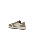 Prada Beige Calf Leather Bos Taurus Athletic Sneakers Prada