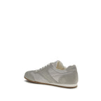 Prada Gray Calf Leather Bos Taurus Low Top Sneakers Prada