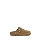 Prada Beige Calf Leather Bos Taurus Mules Prada