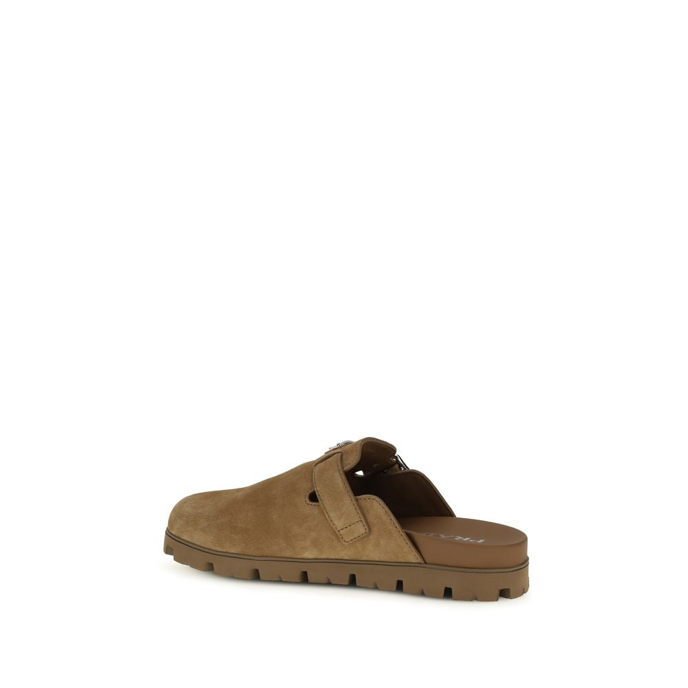 Prada Beige Calf Leather Bos Taurus Mules Prada