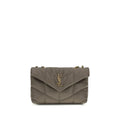 Saint Laurent Gray Lamb Ovis Aries Aries Shoulder Bag Saint Laurent
