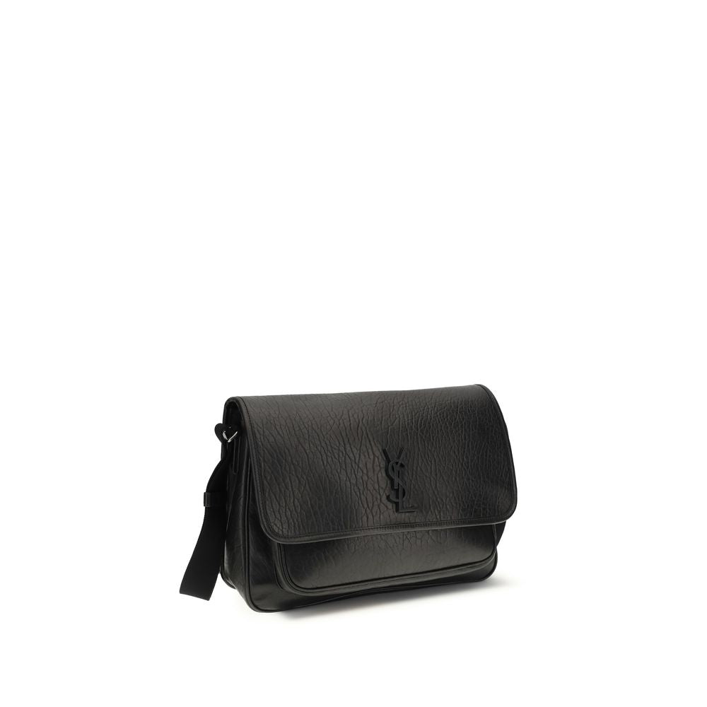 Saint Laurent Black Calf Leather Bos Taurus Shoulder Bag Saint Laurent