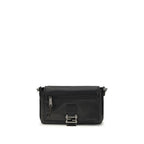 Fendi Black Calf Leather Bos Taurus Shoulder Bag Fendi