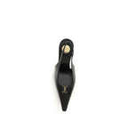 Saint Laurent Black Calf Leather Bos Taurus High Heel Pumps Saint Laurent