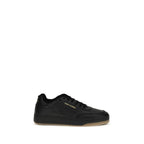 Saint Laurent Black Calf Leather Bos Taurus Low Top Sneakers Saint Laurent