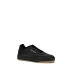 Saint Laurent Black Calf Leather Bos Taurus Low Top Sneakers Saint Laurent