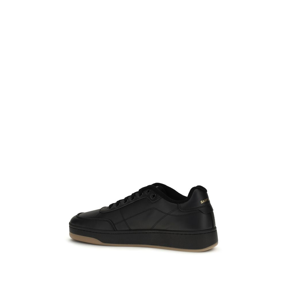 Saint Laurent Black Calf Leather Bos Taurus Low Top Sneakers Saint Laurent