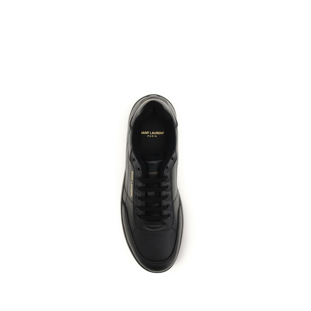 Saint Laurent Black Calf Leather Bos Taurus Low Top Sneakers Saint Laurent