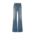 Saint Laurent Blue Cotton Flared Jeans Saint Laurent
