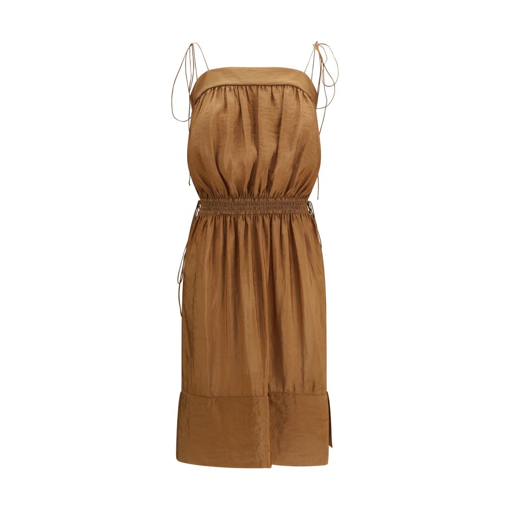 Saint Laurent Beige Polyester Casual Dress Saint Laurent