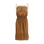 Saint Laurent Beige Polyester Casual Dress Saint Laurent