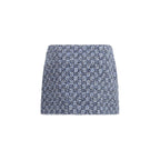 Gucci Blue Cotton Mini Skirt Gucci