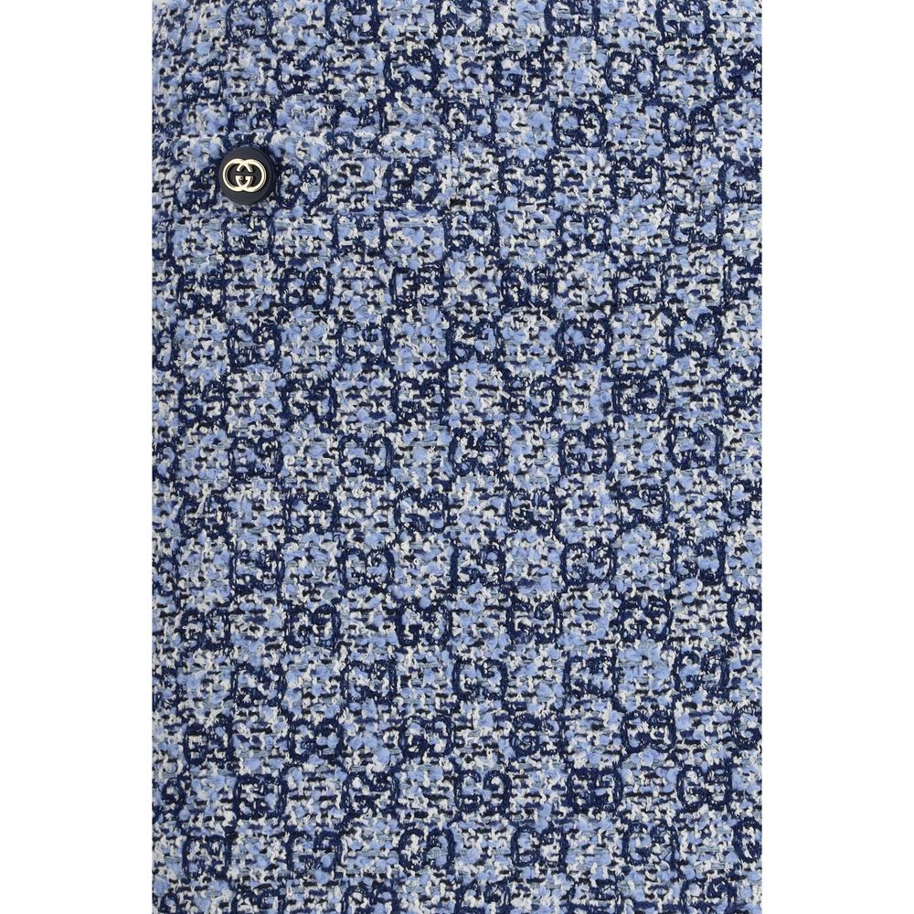 Gucci Blue Cotton Mini Skirt Gucci