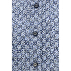 Gucci Blue Cotton Sleveless Jacket Gucci
