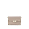 Valentino Garavani Beige Calf Leather Bos Taurus Shoulder Bag Valentino Garavani