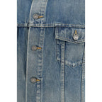 Saint Laurent Blue Cotton Denim Jacket Saint Laurent