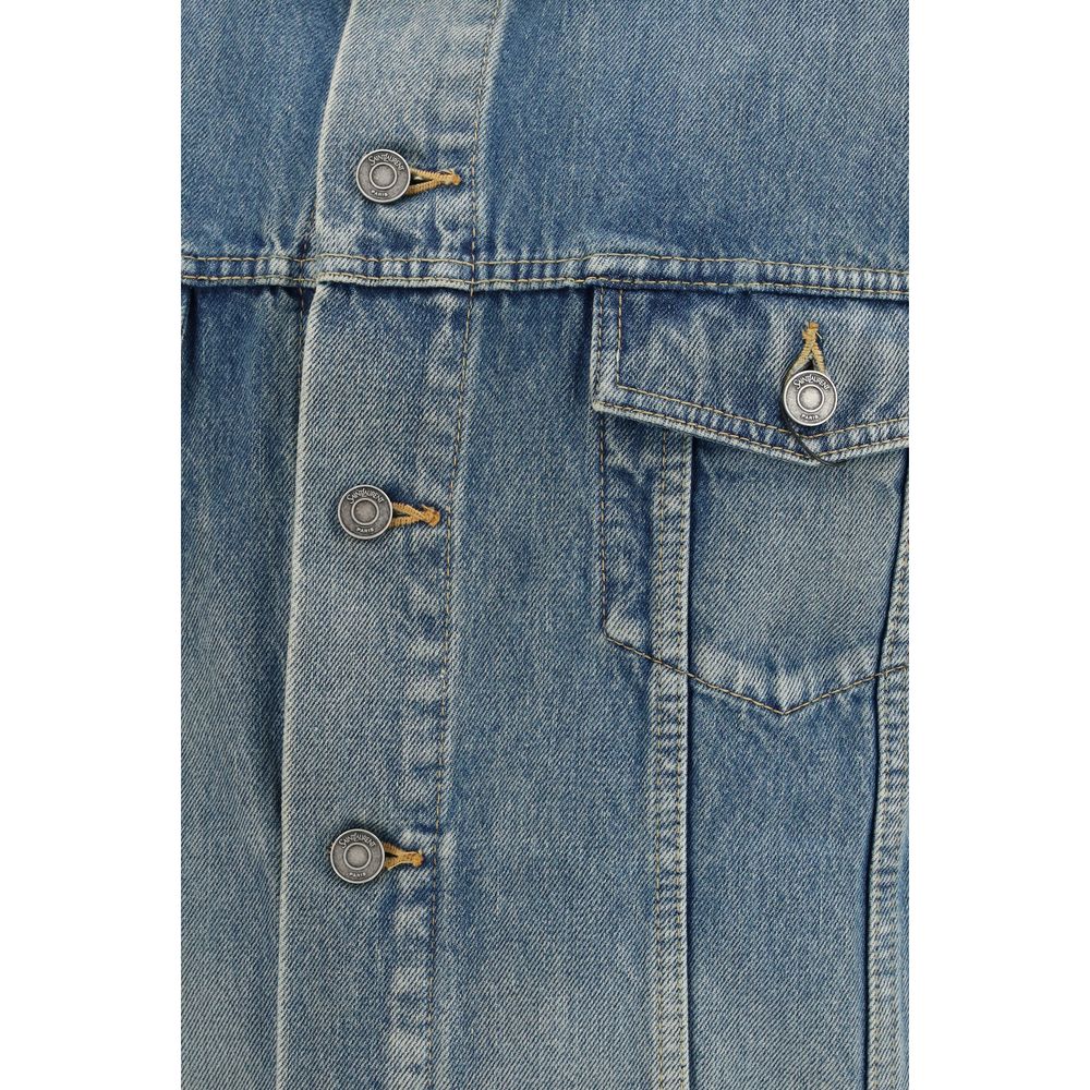 Saint Laurent Blue Cotton Denim Jacket Saint Laurent