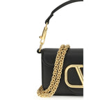 Valentino Garavani Black Calf Leather Bos Taurus Shoulder Bag Valentino Garavani