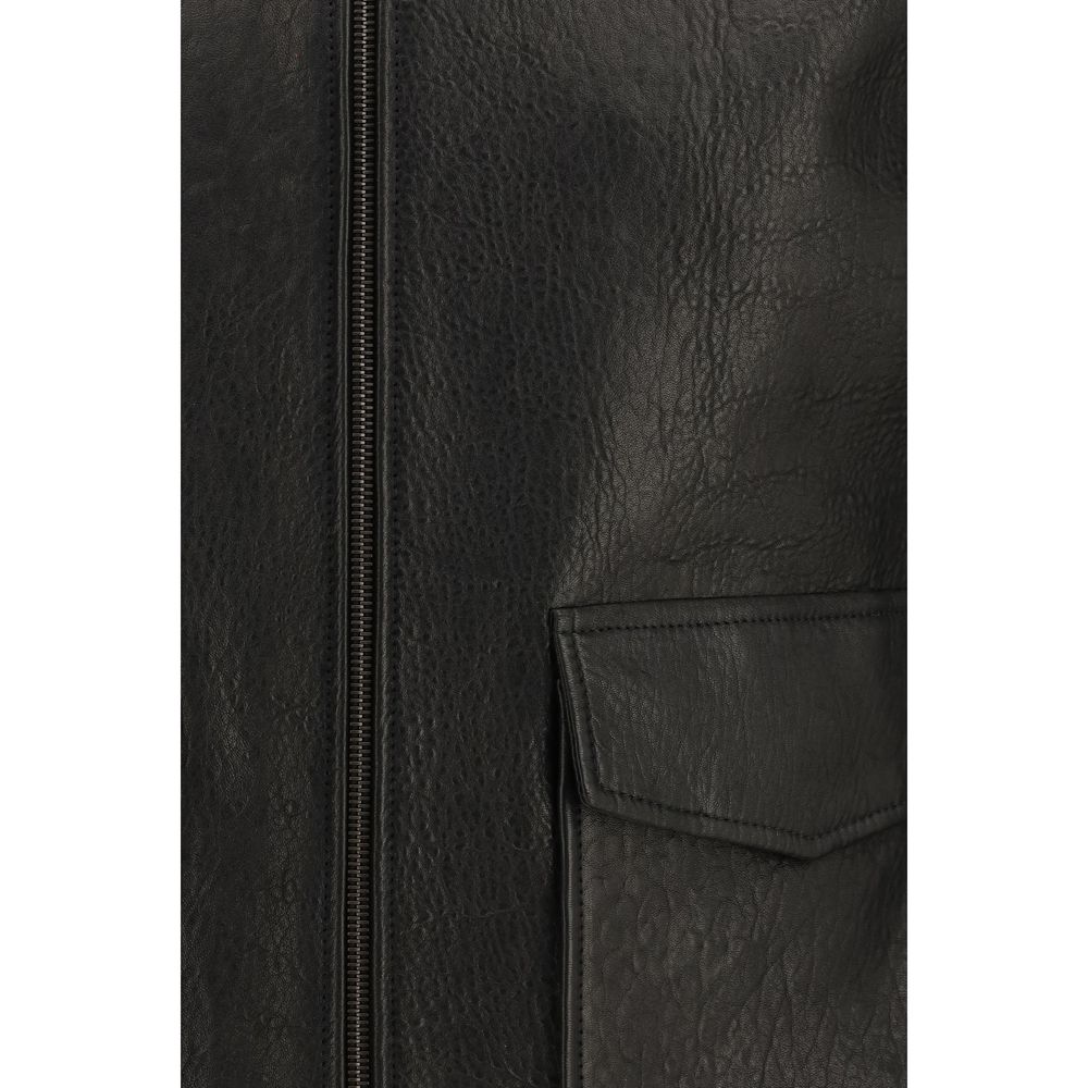 Saint Laurent Black Lamb Ovis Aries Aries Leather Jacket Saint Laurent