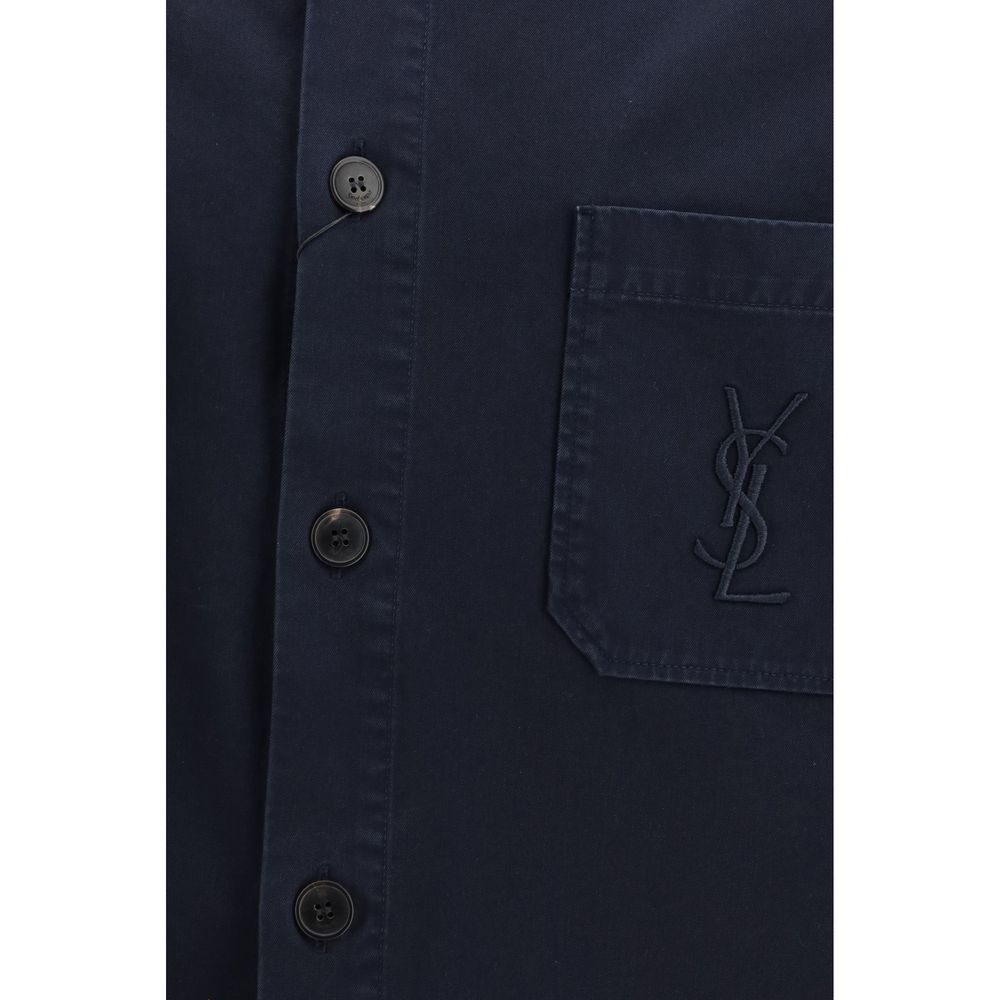 Saint Laurent Blue Cotton Denim Jacket Saint Laurent