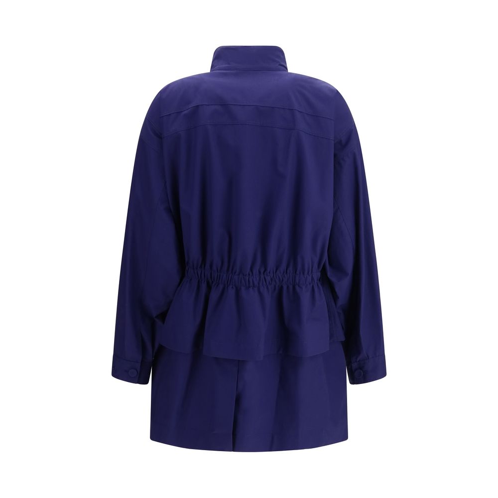 Fendi Blue Cotton Parka Fendi