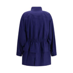 Fendi Blue Cotton Parka Fendi