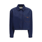 Fendi Blue Cotton Denim Jacket Fendi