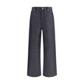 Fendi Blue Linen Relaxed Fit Jeans Fendi