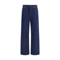 Fendi Blue Cotton Straight-Leg Jeans Fendi