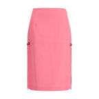 Fendi Multicolor Viscose Midi Skirt Fendi