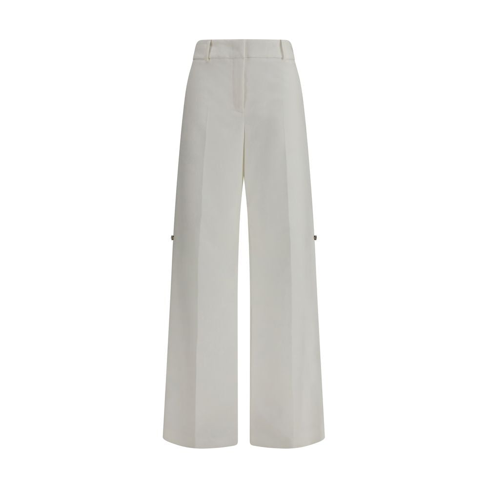 Fendi White Cotton Pants Fendi