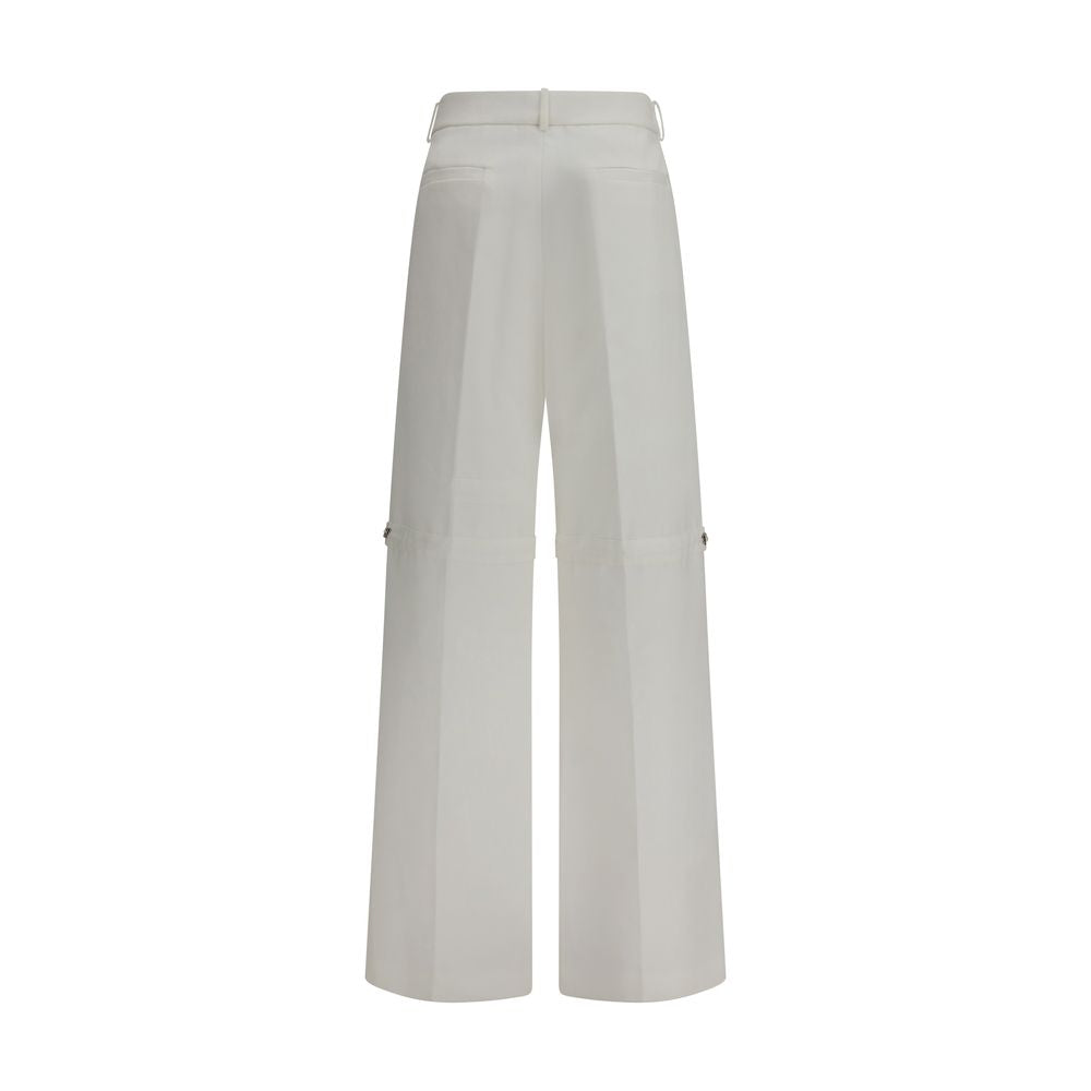 Fendi White Cotton Pants Fendi