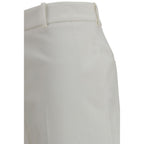 Fendi White Cotton Pants Fendi