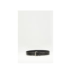 Prada Black Calf Leather Bos Taurus Regular Belt Prada