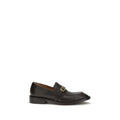 Versace Black Calf Leather Bos Taurus Slip-On Loafers Versace