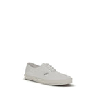 Prada White Cotton Low Top Sneakers Prada