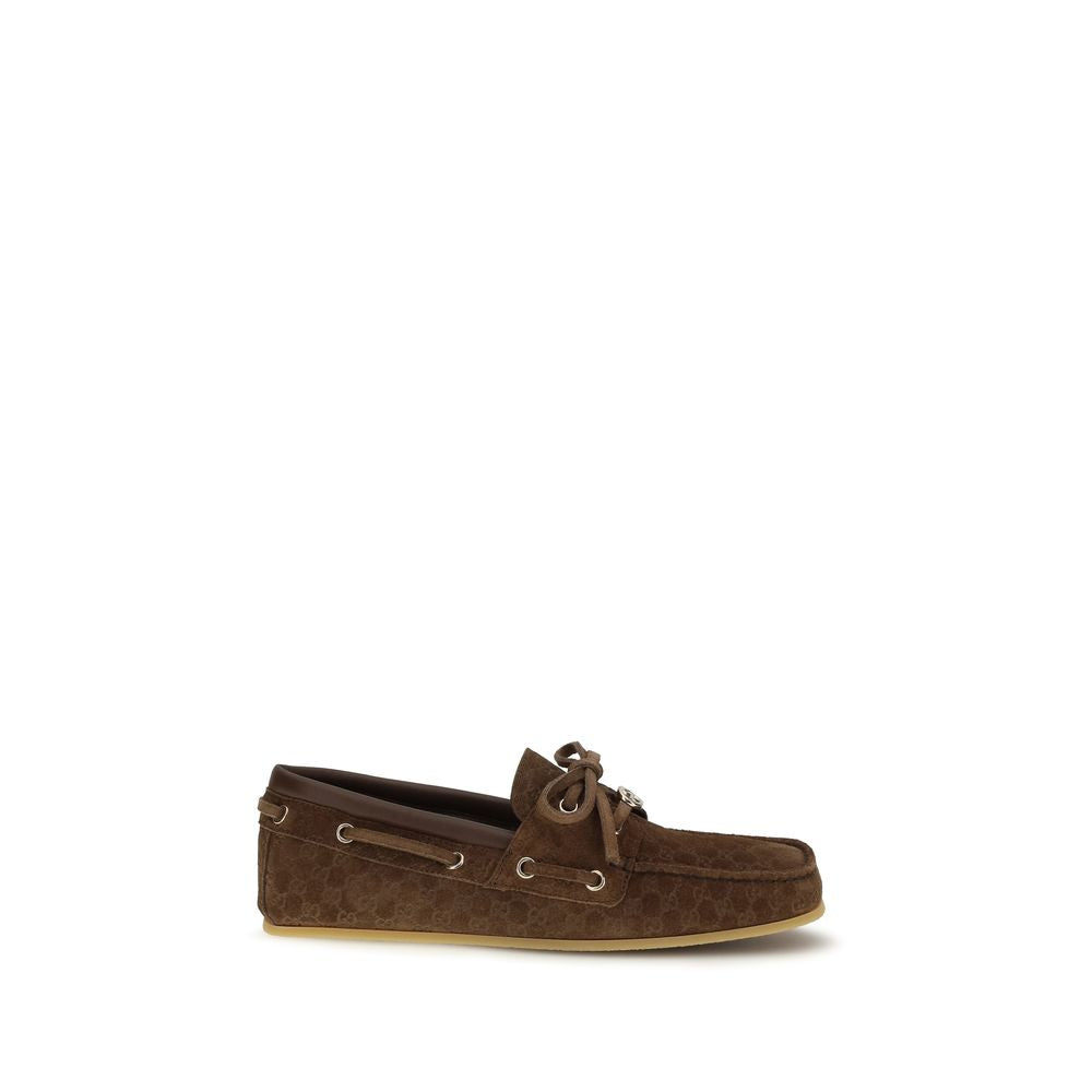 Gucci Brown Calf Leather Bos Taurus Slip-On Loafers Gucci