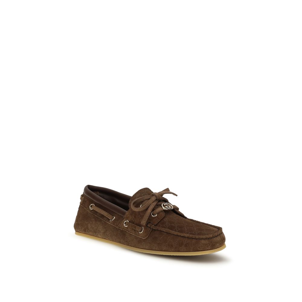 Gucci Brown Calf Leather Bos Taurus Slip-On Loafers Gucci