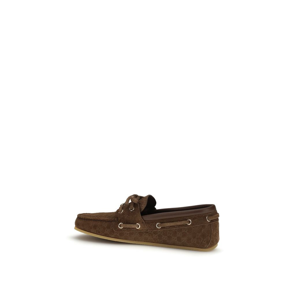 Gucci Brown Calf Leather Bos Taurus Slip-On Loafers Gucci