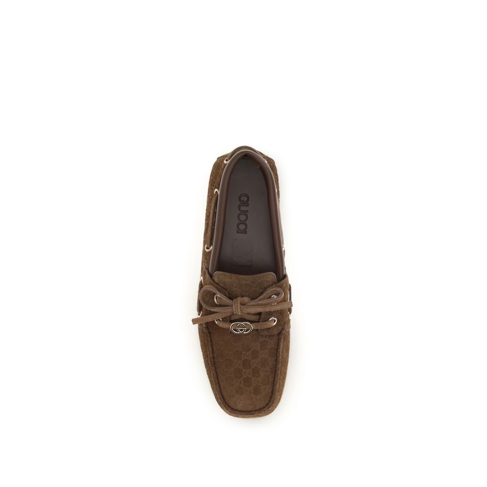 Gucci Brown Calf Leather Bos Taurus Slip-On Loafers Gucci