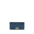 Fendi Blue Cotton Wallet Fendi