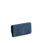 Fendi Blue Cotton Wallet Fendi