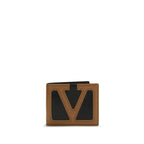 Valentino Garavani Black Calf Leather Bos Taurus Wallet Valentino Garavani