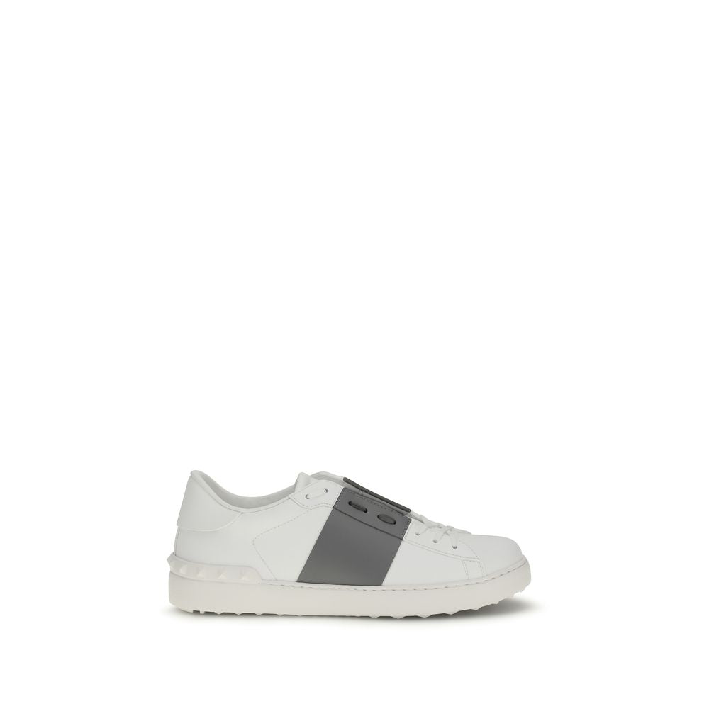 Valentino Garavani White Calf Leather Bos Taurus Low Top Sneakers Valentino Garavani