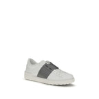 Valentino Garavani White Calf Leather Bos Taurus Low Top Sneakers Valentino Garavani