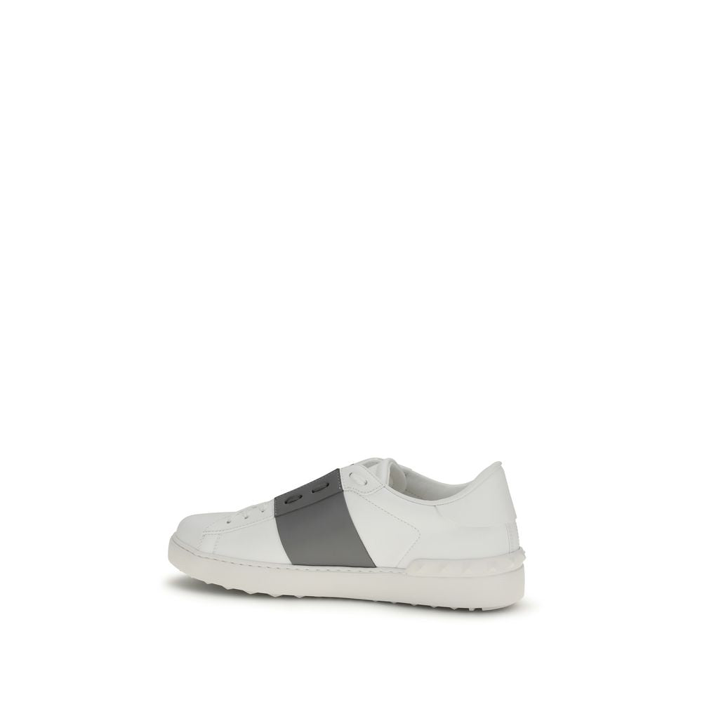 Valentino Garavani White Calf Leather Bos Taurus Low Top Sneakers Valentino Garavani