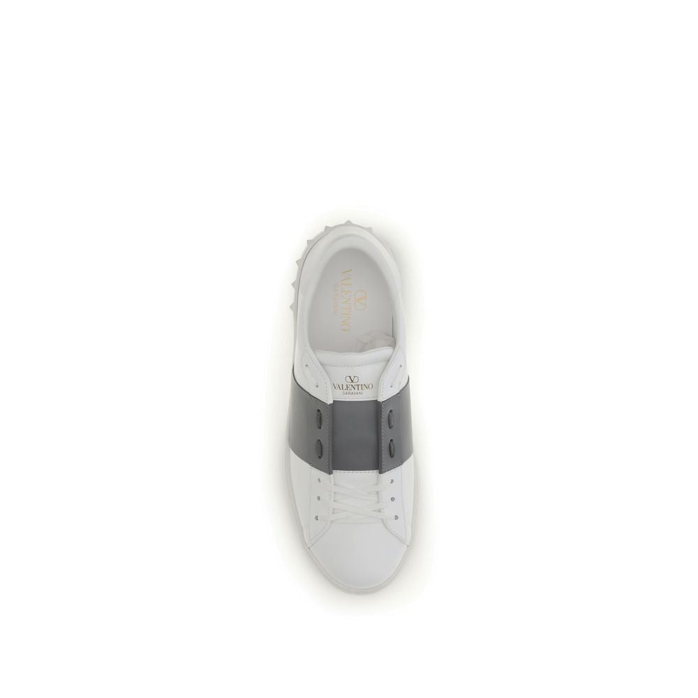 Valentino Garavani White Calf Leather Bos Taurus Low Top Sneakers Valentino Garavani