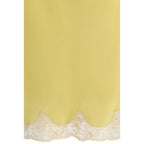 Saint Laurent Bicolor Silk Midi Skirt Saint Laurent