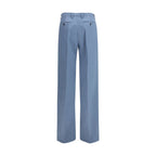 Prada Blue Cotton Chino Pants Prada